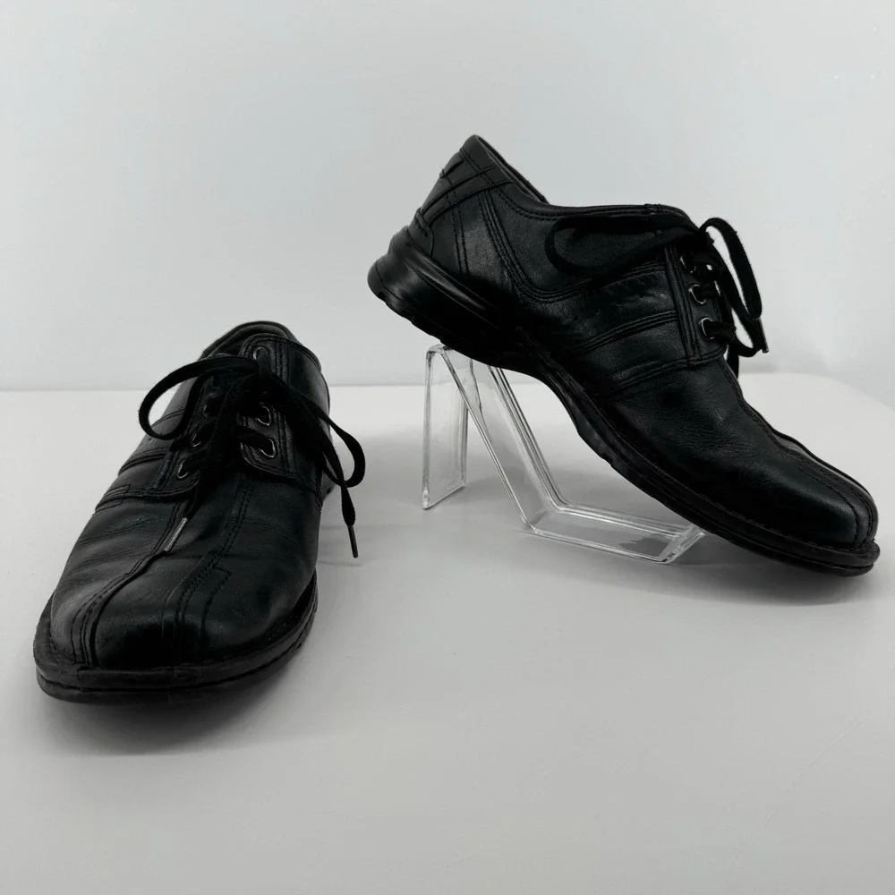 Clarks Leather Oxford Shoes Mens 7.5 Comfort Casual Oxford Lace Up Minimalist
